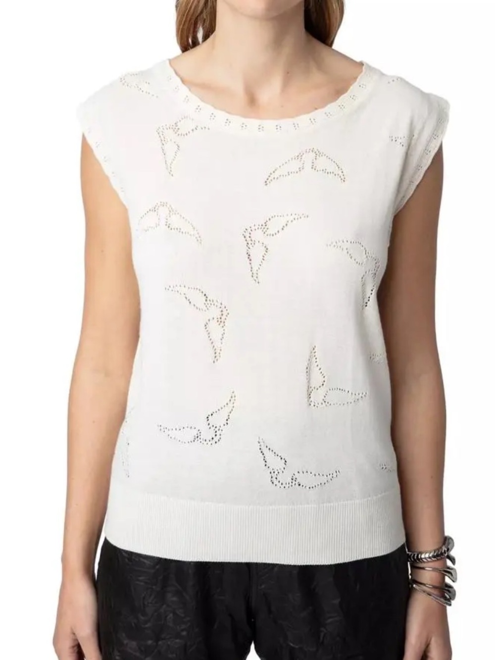 ZADIG & VOLTAIRE Emmyl Pointelle Wings Tank Top